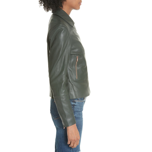 Veste en cuir coupe ajustée de luxe pour femmes à forte demande Toile de haute qualité Dernière conception Style à la mode - Product Image 4