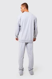 Ensemble de survêtement pour homme en coton 100% respirant de haute qualité avec logo personnalisé 2025, motif uni, taille plus pour l'hiver - Product Image 2