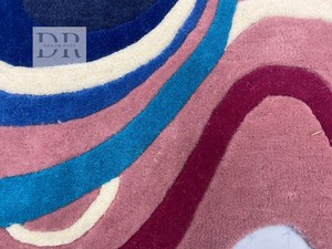 Tapis d'intérieur fait main de luxe moderne de style persan, en laine unie, antidérapant, très résistant, personnalisable, pour chambre à coucher - Product Image 4