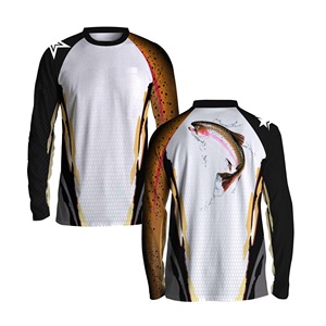 Camisa de pesca personalizada de poliéster Spandex con impresión Digital Unisex UPF 50 camisa de pesca sublimada impresa de secado rápido camisas frescas - Product Image 6