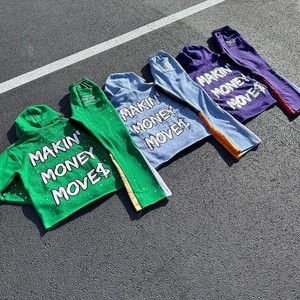 Ensemble de survêtement sport décontracté pour homme de qualité supérieure, sweat à capuche en polaire doux et pantalon de jogging, tenue athlétique respirante et chaude pour l'hiver, logo personnalisé - Product Image 6