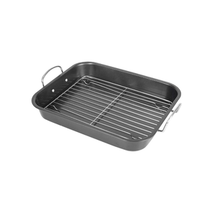 14.5 \ "x 1 \" không dính rang xay Pan với Rack xử lý tuyệt vời Xúc Xích Pan cho nướng gà tây dăm bông gà - Product Image 1