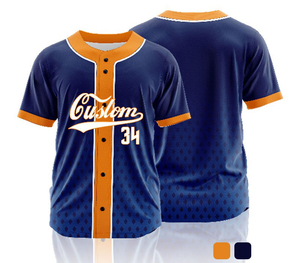 Maillot de baseball unisexe en polyester 100 % en gros, vintage, en maille, broderie, impression par transfert thermique, séchage rapide, manches courtes - Product Image 3