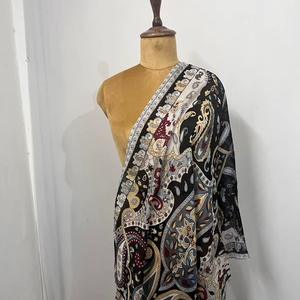 Fait sur mesure de luxe en soie impression numérique Dot foulards étoles fabriqués à la main élégance femmes quotidien festif formel style Vintage tactile - Product Image 1