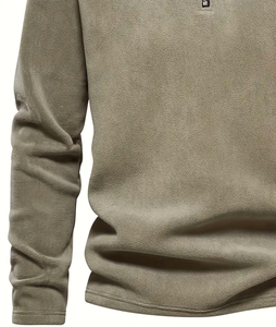 OEM Sweats à capuche et sweat-shirts à manches longues avec col montant et demi-fermeture éclair personnalisés et imprimés d'étoiles de haute qualité pour hommes Respirant Casual Wear - Product Image 3