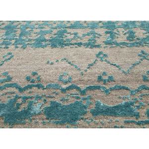 Alfombra Kavi Gris y Negra Anudada a Mano de Lana y Seda de Bambú con Patrón Geométrico 3D Rectangular para el Hogar, Pasillo, para Adolescentes - Modelo Esk-663 - Product Image 3