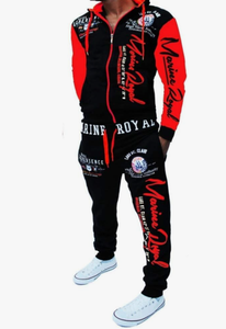OEM Men's Winter Sports Tracksuit Custom Logo Printed Jacket and Pants Set 100% Cotton High Quality Bulk Wholesale - Product Image 2
