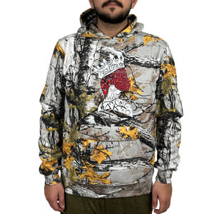 Men's Unique Design Outdoor Cotton Blended Camouflage <b>Waterproof</b> Hoodie Winter Windproof Open Zip Hunting Jacket for Sale - Product Image 1