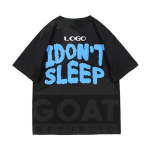 เสื้อยืดพิมพ์ลาย 3 มิติ แบบถักนิตติ้ง ผ้าฝ้าย 100% เนื้อหนา ทรงริงเกอร์ สำหรับผู้ชาย ทรงปกติ พิมพ์ลายสกรีน - Product Image 4