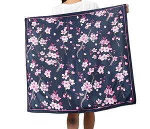 Handmade Luxurious <b>Silk</b> <b>Scarves</b> Printed <b>Square</b> Shaws Fouta Summer Style Adding Elegance to Any Outfit Made in India - Product Image 3