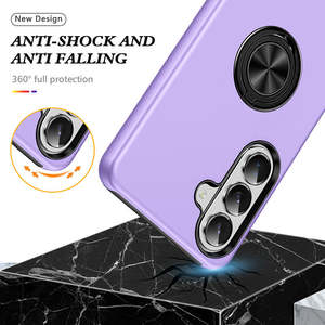 Coques de téléphone portable antichoc en TPU et PC avec support magnétique et anneau de chargement sans fil pour S26+, compatibles avec les modèles 7/8/13/14 - Product Image 1