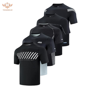 Camisetas de cuello redondo de secado rápido activo para hombre de calidad superior, camisetas atléticas de manga corta para correr y entrenar en el gimnasio, ropa deportiva a granel - Product Image 1