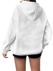 ราคาขายส่ง เสื้อฮู้ดดี้ผู้หญิง ผ้าฝ้ายฟลีซ 100% เป็นมิตรกับสิ่งแวดล้อม สกรีนโลโก้ได้ คอฮู้ด ใส่ได้ทั้งฤดูใบไม้ร่วง/ฤดูหนาว สไตล์ลำลอง มีป้ายด้านหน้า - Product Image 2