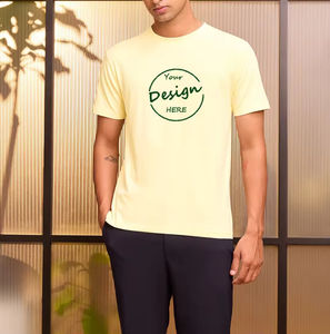 Custom Heavyweight Luxury Bamboo Fiber <b>Men</b> TShirt Screen Print Blank <b>Muscle</b> Gym Man Soft Basic <b>T</b>-<b>shirt</b> Heavy Weight - Product Image 2