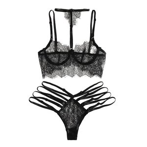 Lencería sofisticada Artistry Lencería sexy Sujetador ultrafino francés Conjunto de lencería de encaje Ropa interior de encaje Conjunto de sujetador y Bikini de encaje - Product Image 3