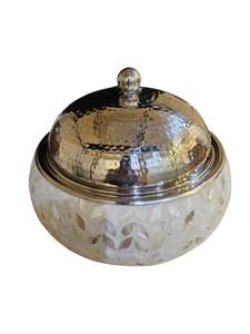 Tazón Decorativo de Nácar para Ramadán y Eid, Soporte para Pastel de Chocolate y Repostería, Soporte para Pastel con Incrustaciones de Concha Marina Decorativa de la India - Product Image 4