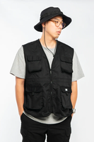 Multi-Pocket Sneldrogende Man Werk Vracht Heren Casual Outdoor Werk Safari Vissen Reizen Foto Cargo Vest Jas Multi Zakken