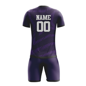 Conjunto de Uniforme de Fútbol Sublimado 100% Poliéster Transpirable, Jersey de Manga Corta y Pantalones Cortos Unisex para Todas las Temporadas - Product Image 2