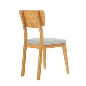 Silla de Comedor Cerelia Hecha de Madera de Teca Sólida con Acabado Natural y Asiento Tapizado para Uso en el Comedor - Product Image 6