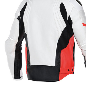 Chaqueta personalizada de cuero genuino para hombre, impermeable, a prueba de viento, estilo bombardero, con cremallera, para invierno, ropa deportiva de carreras de motos - Product Image 6