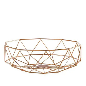 Corbeille à fruits en aluminium circulaire décorative de luxe avec design écologique pour bols de rangement de cuisine et de table à manger - Product Image 6