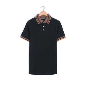 Cuello Jacquard para hombre para Polos antiarrugas cómodo punto alto a rayas más 6XL color oscuro transpirable comprimido - Product Image 3