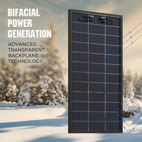 Panel Solar Rígido Monocristalino de Media Celda de 200W 100W 18V 12V con 22% de Eficiencia, Alta Potencia y Bajo Precio