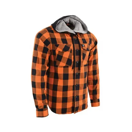 Custom Design Men Fleece Lined Flannel Front Pockets Long Sleeve Shirt Adults Studs Button Outdoor Casual Shirts