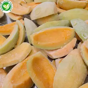 IQF Frozen Mini Cantaloupe Sugar Cube Melon Muskmelon Chunk Diced Melon Balls Size For Smoothies Freeze Freezing Rockmelon