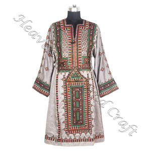 BDR003 Robe de style afghan en soie brodée 2025 Vente chaude Robe banjara afghane vintage unique-Bohème brodée à la main - Product Image 3