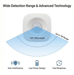 Détecteur de mouvement PIR Tuya Zigbee 3.0, système d'alarme de sécurité intelligent pour la maison, antivol, avec <span class=keywords><strong>notification</strong></span> push en temps réel via l'application - Product Image 3