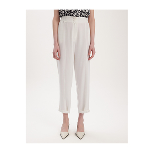 Pantalon pour femme BGN à taille élastique avec détails à pression, confortable et élégant - Product Image 3
