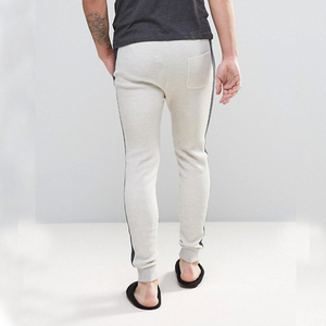 Venta caliente de los hombres 100% algodón Jogger pantalones de chándal Patchwork impresión personalizada transpirable piel ajustada Streetwear liso teñido Casual - Product Image 6