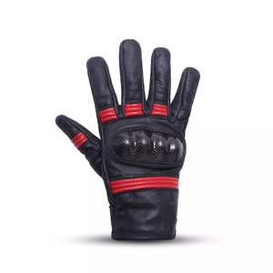 Men's New Red/Black Genuine Leather Breathable Waterproof Winter Sports Motorbike Riding Gloves Unisex - Product Image 2