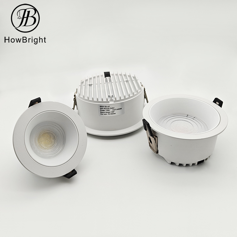 7W 9W 15W LED Recessed Ceiling Light with 100° Beam Angle Anti-Glare Lamp Cup Aluminum Body for Home Office Corridor Lighting