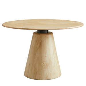 Base de Madera de Mango Maciza Hecha a Mano, Redonda, Estilo Estrecho, para Mesa de Comedor de Cocina o Restaurante de 4 Plazas - Product Image 3