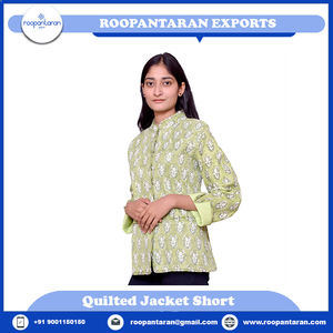 Nouveaux produits veste matelassée personnalisée bloc de main imprimé rembourré avec couche de coton doux vestes matelassées pour les femmes à vendre - Product Image 4