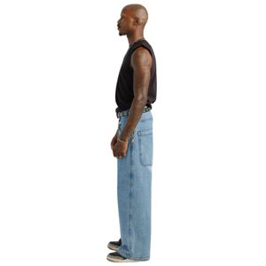 Crown Cannon Jeans à jambes larges Lavage antique 26 ouverture inférieure avec broderie du logo de la couronne et rivets personnalisés - Product Image 3