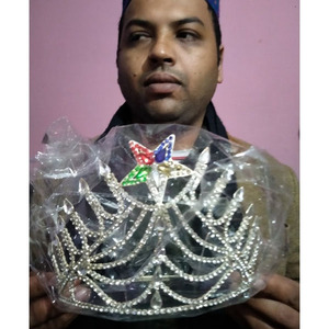 Corona Masónica OES de Alta Calidad en Metal con Baño de Plata y Pedrería, Corona de la Orden de la Estrella de Oriente con Pedrería 2026 - Product Image 1