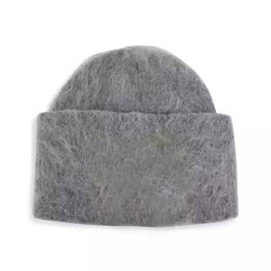 Gorro con piel de imitación para uso diario de invierno Gorro de punto MOQ bajo con forro de piel sintética para el calor - Product Image 5