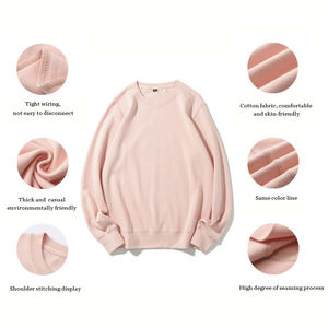 Coton unisexe streetwear de haute qualité sweat-shirt vierge à impression sweat-shirt ras du cou personnalisé différentes couleurs disponibles - Product Image 2