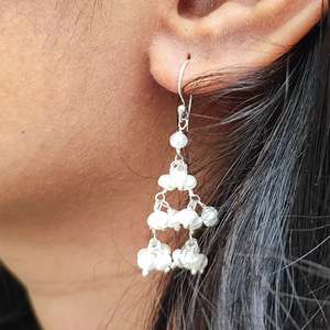 Navya Craft 925 Sterling Silver Freshwater Pearl Handmade Dangle Earrings Christmas Valentine's Day Gift for Women for <b>Wives</b> - Product Image 4