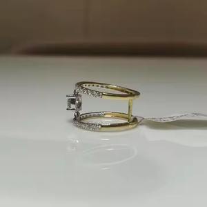 Bague de mariage en or jaune 14 carats taille ronde en laboratoire bague de mariage en or minimaliste bague de mariée cadeau d'anniversaire pour partenaire - Product Image 4