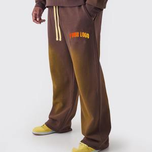 Pantalones Deportivos de Otoño para Hombre, Estilo Desgastado, Color Oscuro, con Estampado Gráfico, Fabricante de Ropa - Product Image 1