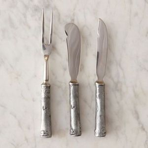 เครื่องหั่นชีสทองแบบโบราณมีดรับประทานอาหารบนโต๊ะมีดสแตนเลสเครื่องใช้บนโต๊ะอาหารสำหรับงานแต่งงานมีดพื้นผิวแบบโบราณ - Product Image 2