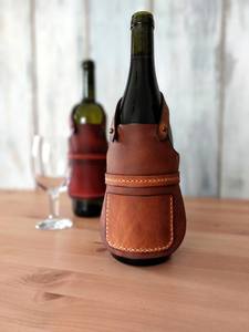 ปลอกหุ้มขวดน้ำ/ไวน์ หนังแท้ ดีไซน์ใหม่ ปรับแต่งได้ ทันสมัย พกพาสะดวก เป็นมิตรกับสิ่งแวดล้อม ใช้ซ้ำได้ - Product Image 3