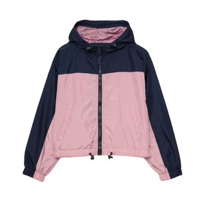 Vestes coupe-vent pour femmes de qualité supérieure, vente en gros, logo personnalisé, capuche avec cordon de serrage, fermeture éclair, doublure en nylon imperméable - Product Image 5