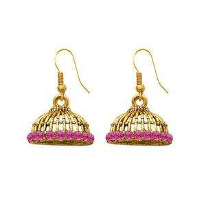 Pendientes de tuerca finos de aleación de Zinc chapados en oro The99Jewel, con piedras - Product Image 1