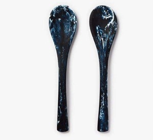 Ensemble de cuillères en résine faites à la main, écologiques, modernes, pour servir des salades, pour les mariages, la table à manger - Product Image 5