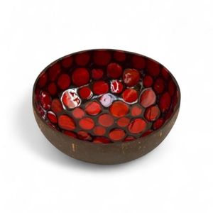 Bol en noix de coco incrusté de nacre, fait à la main, pour servir les aliments, décoration de table et décoration naturelle pour la maison, en provenance du Vietnam - Product Image 3